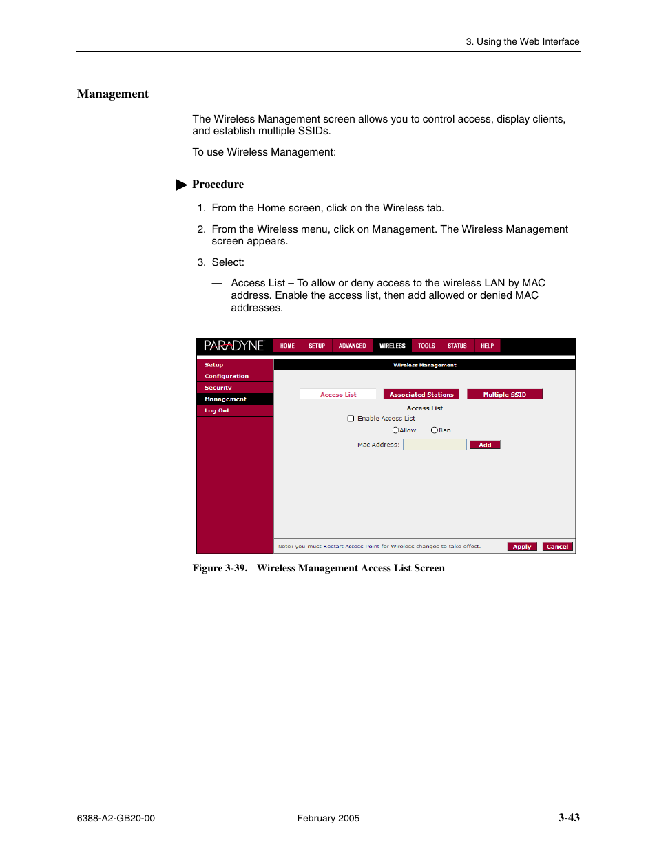 Management | Paradyne 6388 User Manual | Page 67 / 86