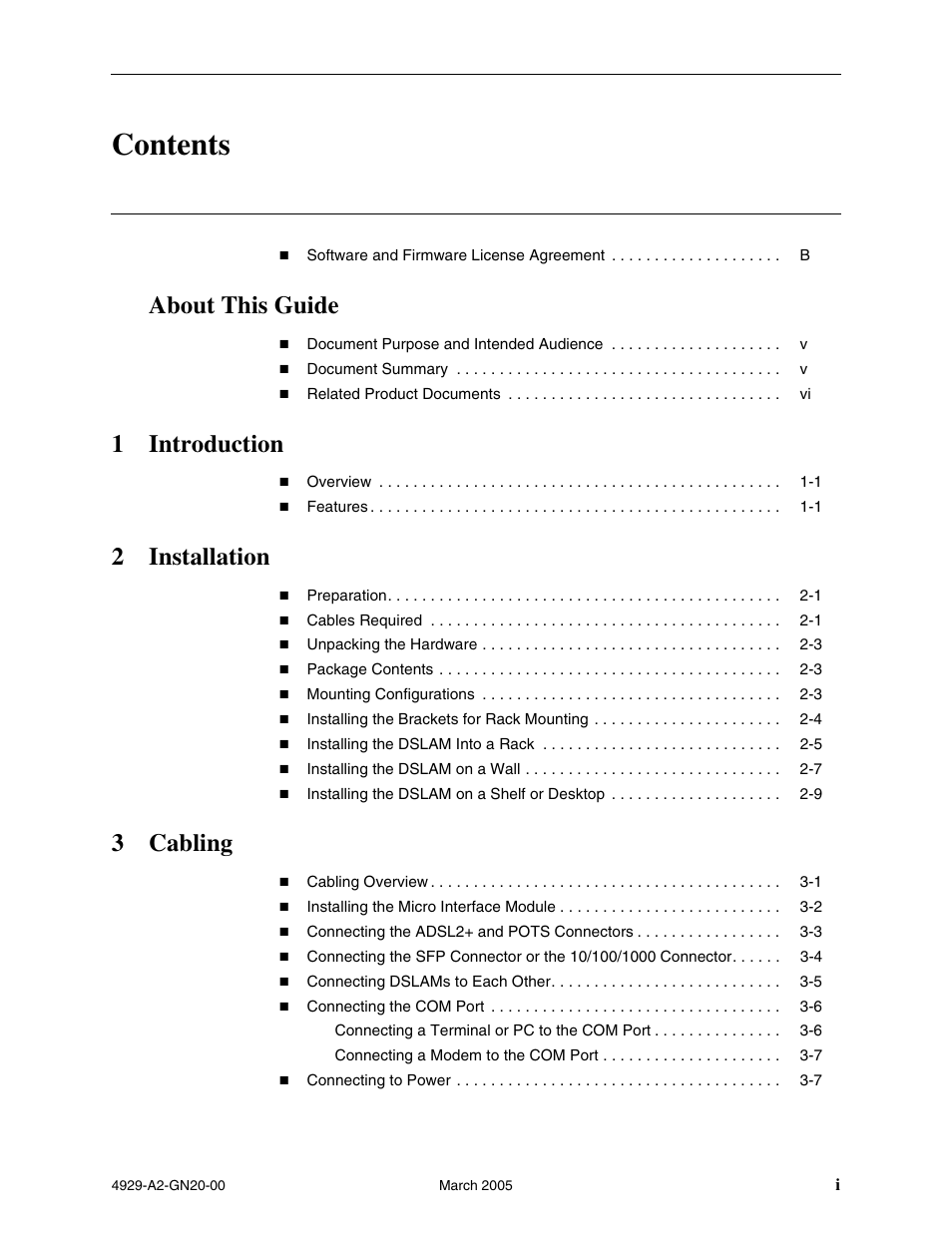 Paradyne 4929 DSLAM User Manual | Page 7 / 94