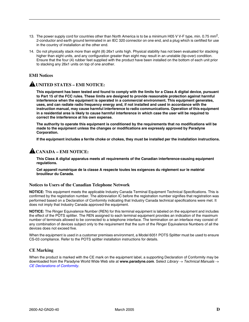 Paradyne IP DSLAM BitStorm 2600 User Manual | Page 5 / 58