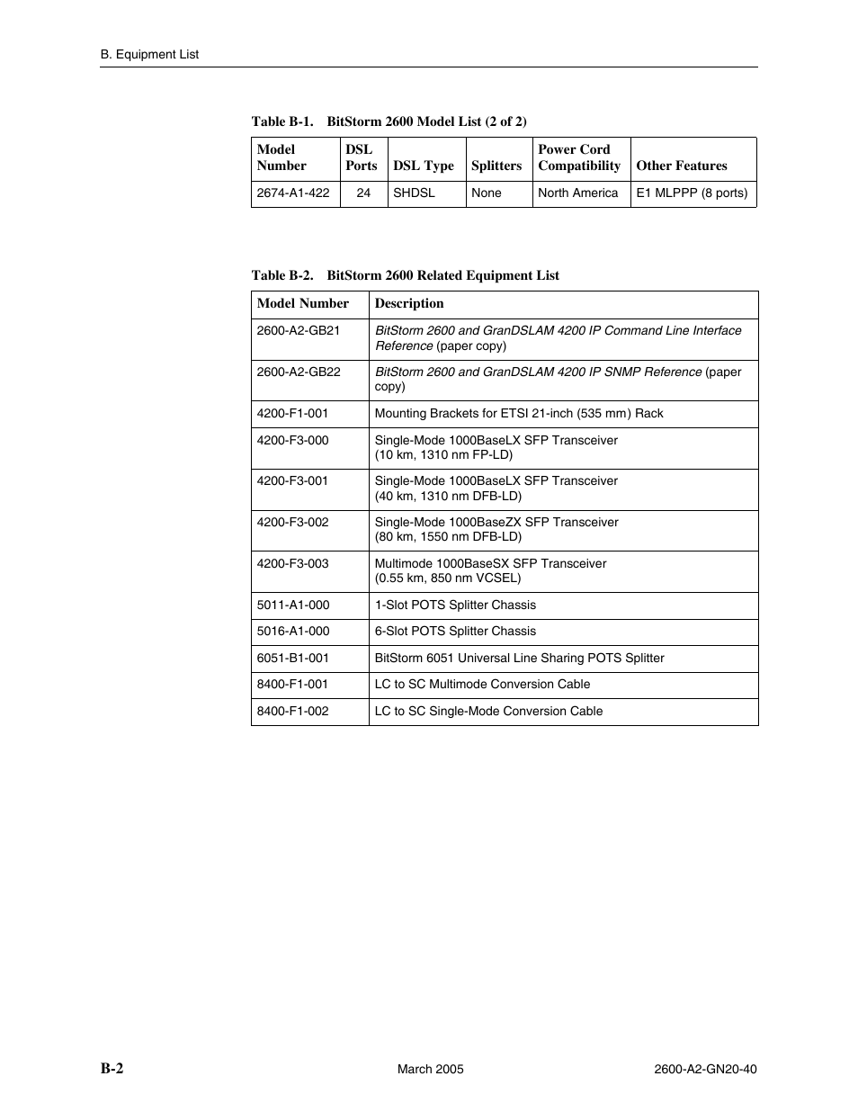 Paradyne IP DSLAM BitStorm 2600 User Manual | Page 52 / 58