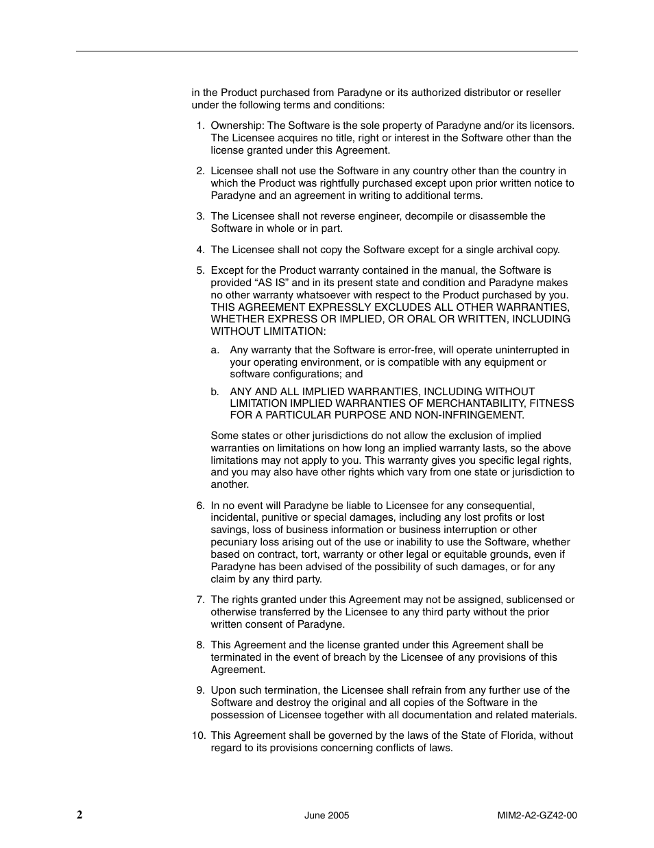 Paradyne Micro Interface Module MIM-2000F User Manual | Page 2 / 6