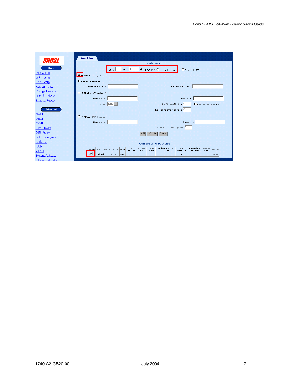 Paradyne 1740 SHDSL User Manual | Page 17 / 74