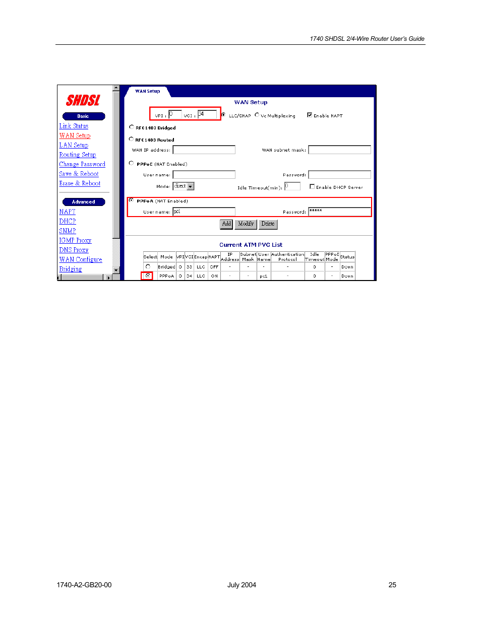 Paradyne 1740 SHDSL User Manual | Page 25 / 74