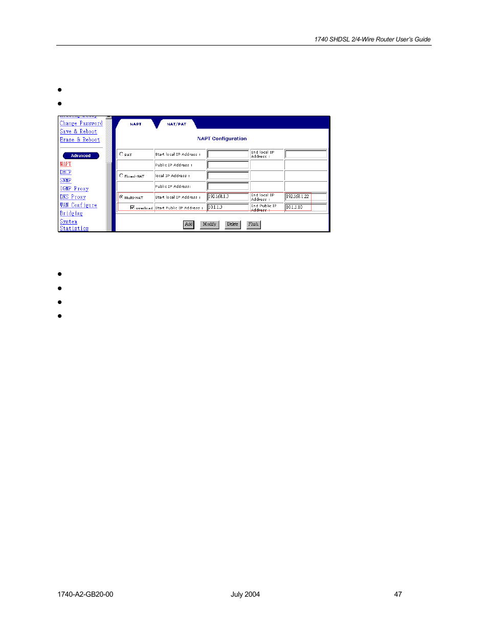 Paradyne 1740 SHDSL User Manual | Page 47 / 74