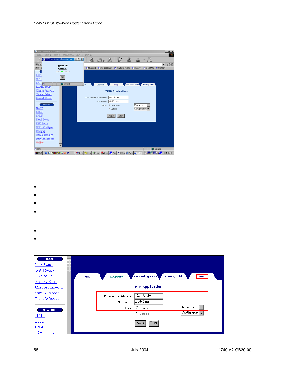 Paradyne 1740 SHDSL User Manual | Page 56 / 74