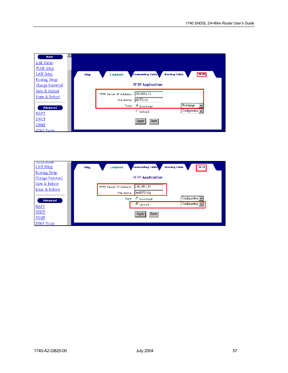 Paradyne 1740 SHDSL User Manual | Page 57 / 74