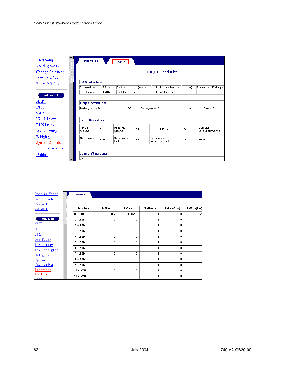 Paradyne 1740 SHDSL User Manual | Page 62 / 74