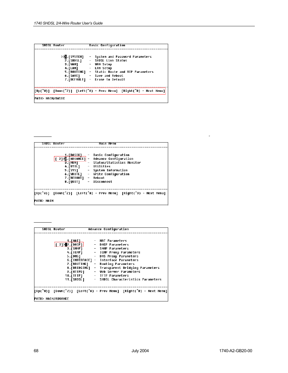 Paradyne 1740 SHDSL User Manual | Page 68 / 74