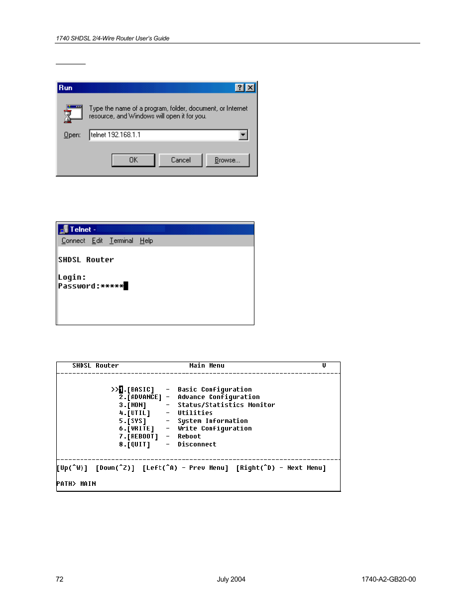 Paradyne 1740 SHDSL User Manual | Page 72 / 74