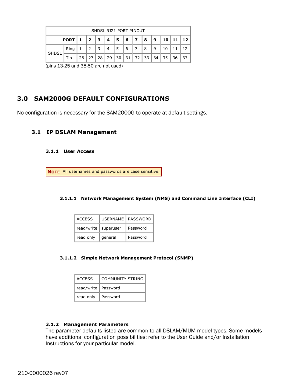 Paradyne 12-Port SHDSL Access Multiplexer SAM2000G-12 User Manual | Page 3 / 10