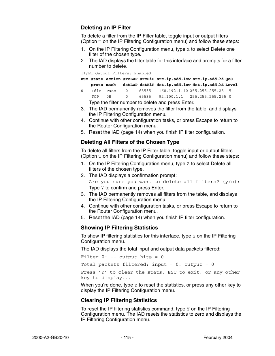 Paradyne JetFusion Integrated Access Device User Manual | Page 134 / 297