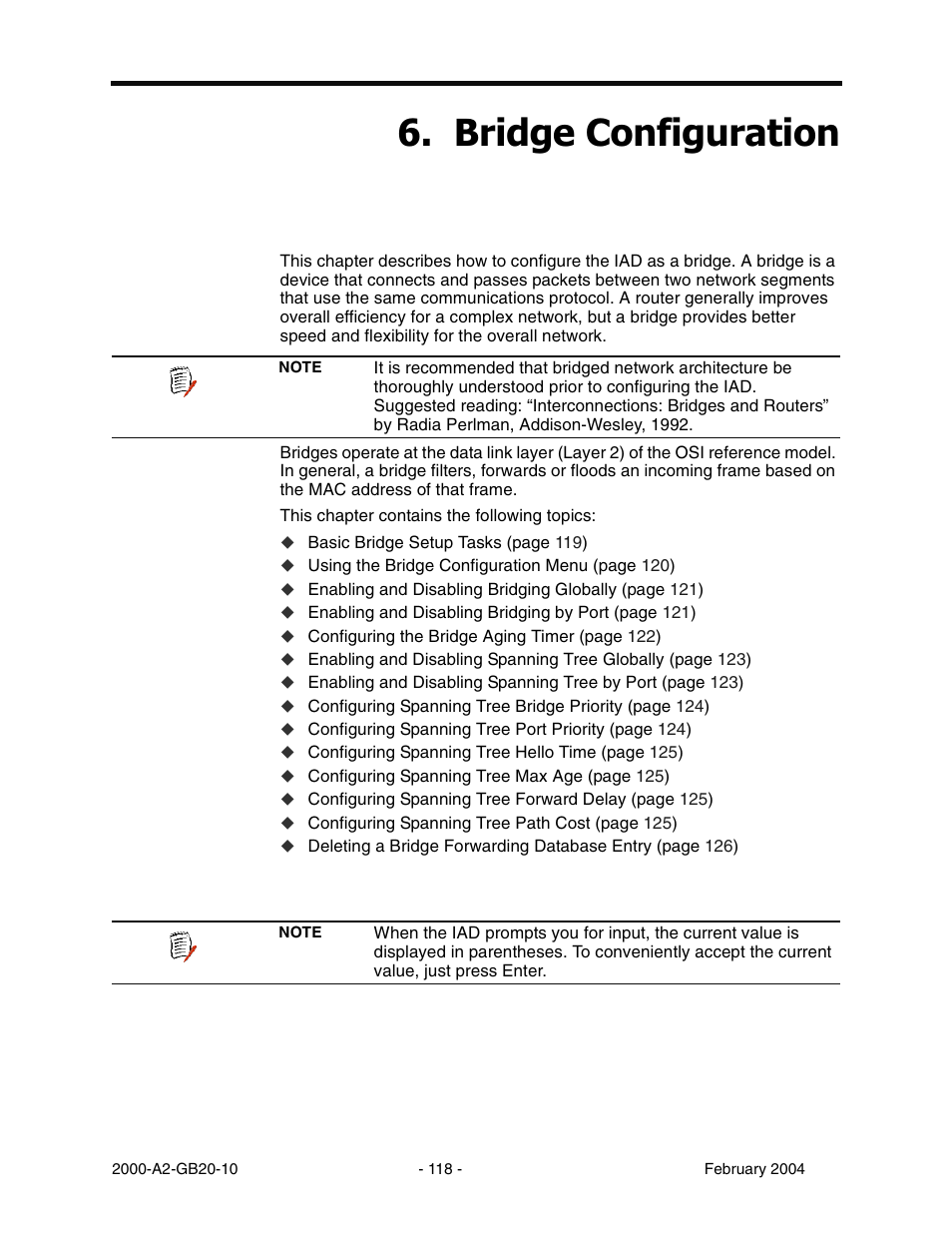 Bridge configuration, Chapter 6, Ulgjh &rqiljxudwlrq | Paradyne JetFusion Integrated Access Device User Manual | Page 137 / 297