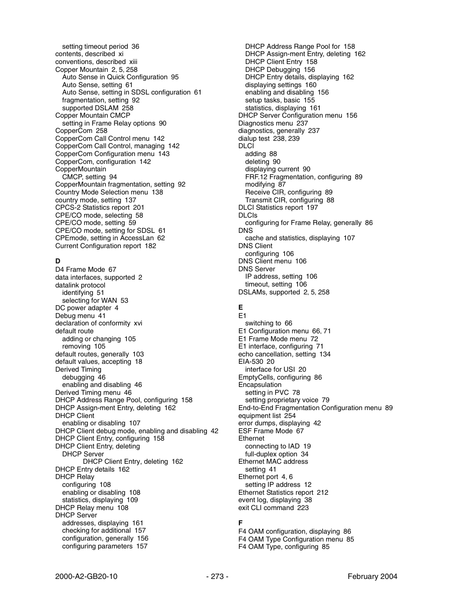 Paradyne JetFusion Integrated Access Device User Manual | Page 292 / 297