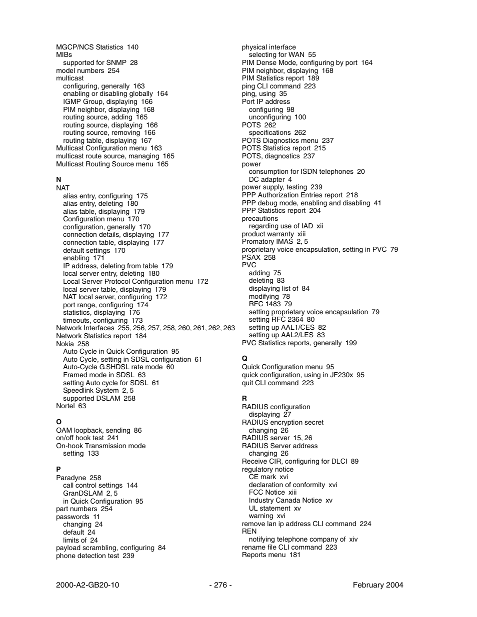Paradyne JetFusion Integrated Access Device User Manual | Page 295 / 297