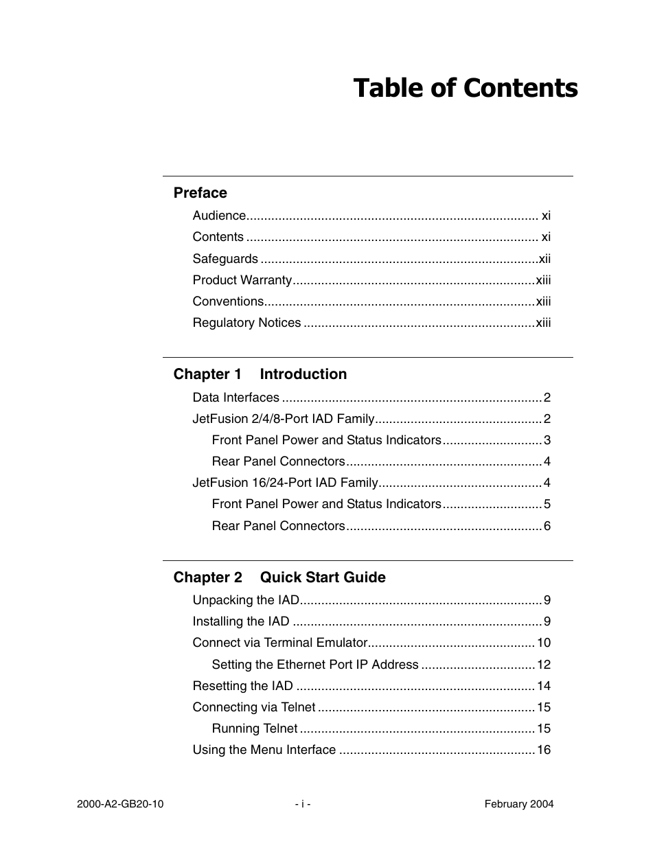 Paradyne JetFusion Integrated Access Device User Manual | Page 3 / 297