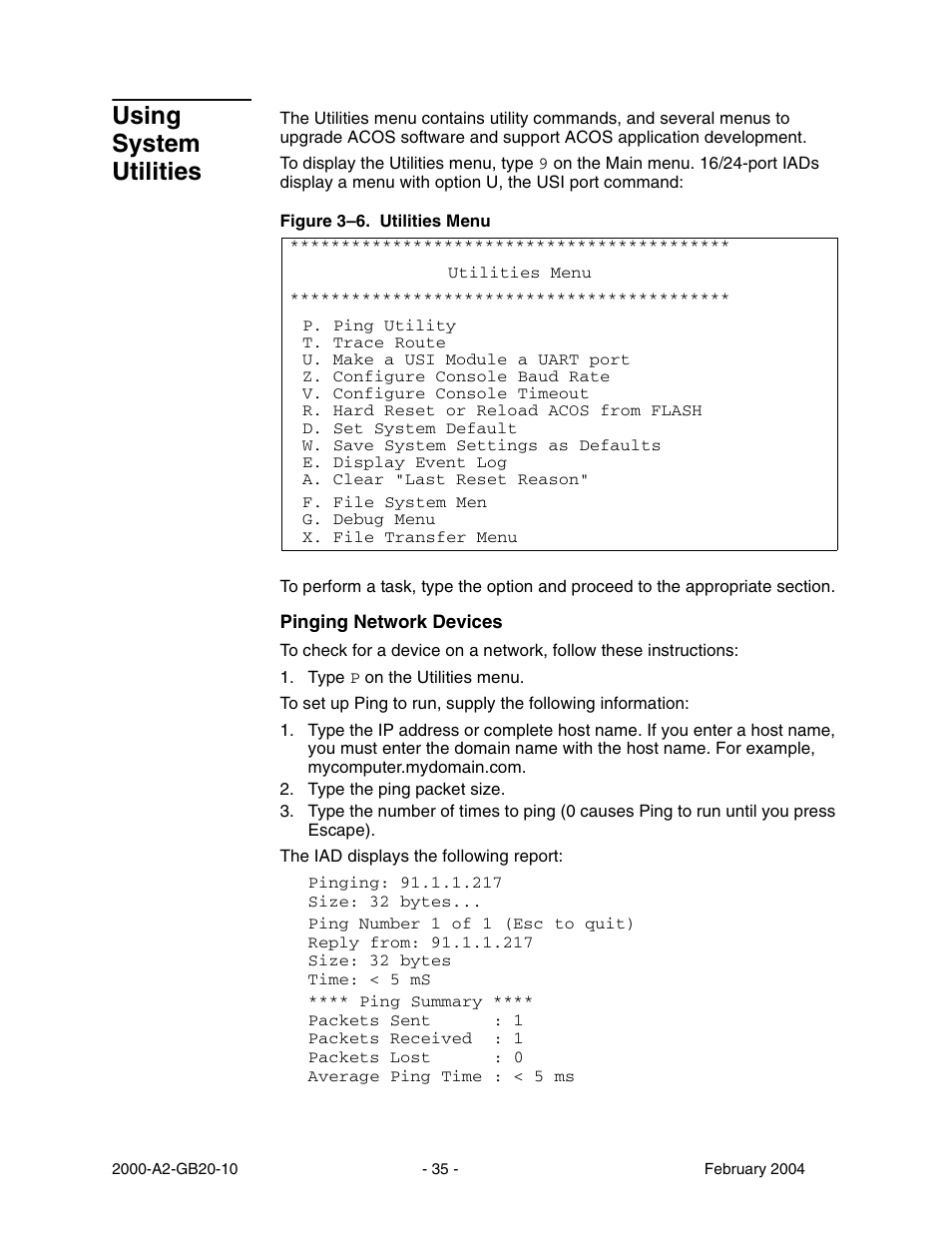 Using system utilities | Paradyne JetFusion Integrated Access Device User Manual | Page 54 / 297