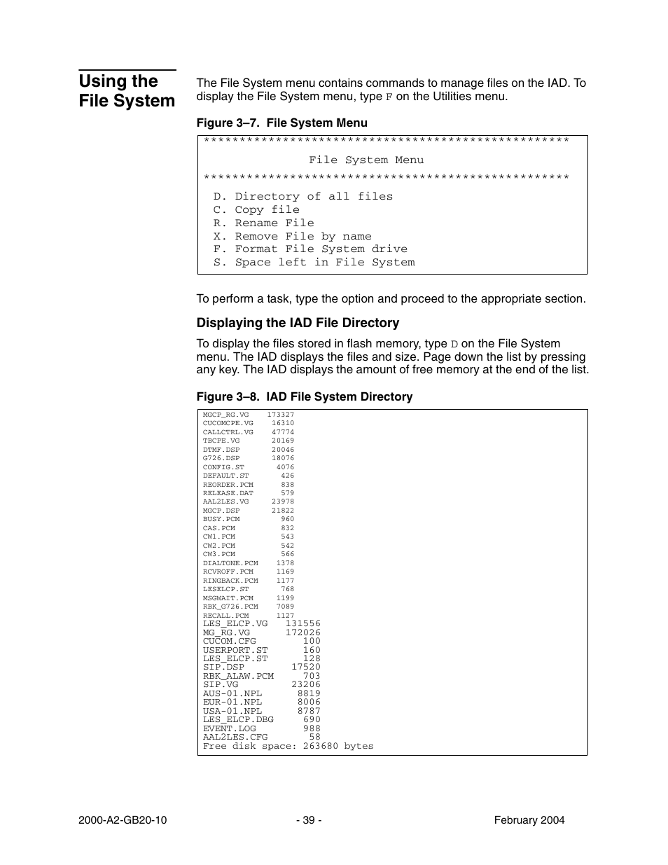 Using the file system | Paradyne JetFusion Integrated Access Device User Manual | Page 58 / 297