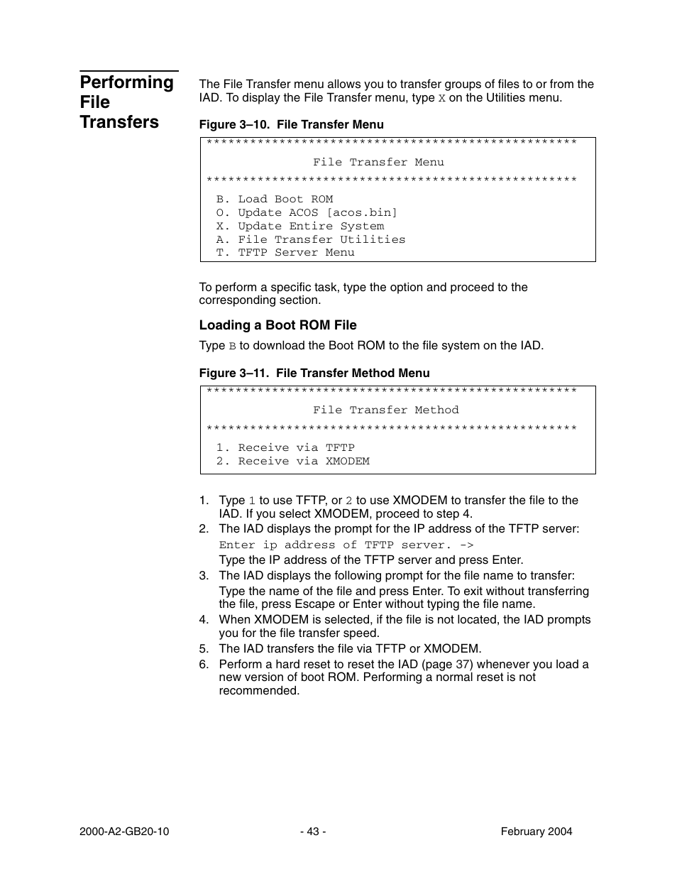 Performing file transfers | Paradyne JetFusion Integrated Access Device User Manual | Page 62 / 297