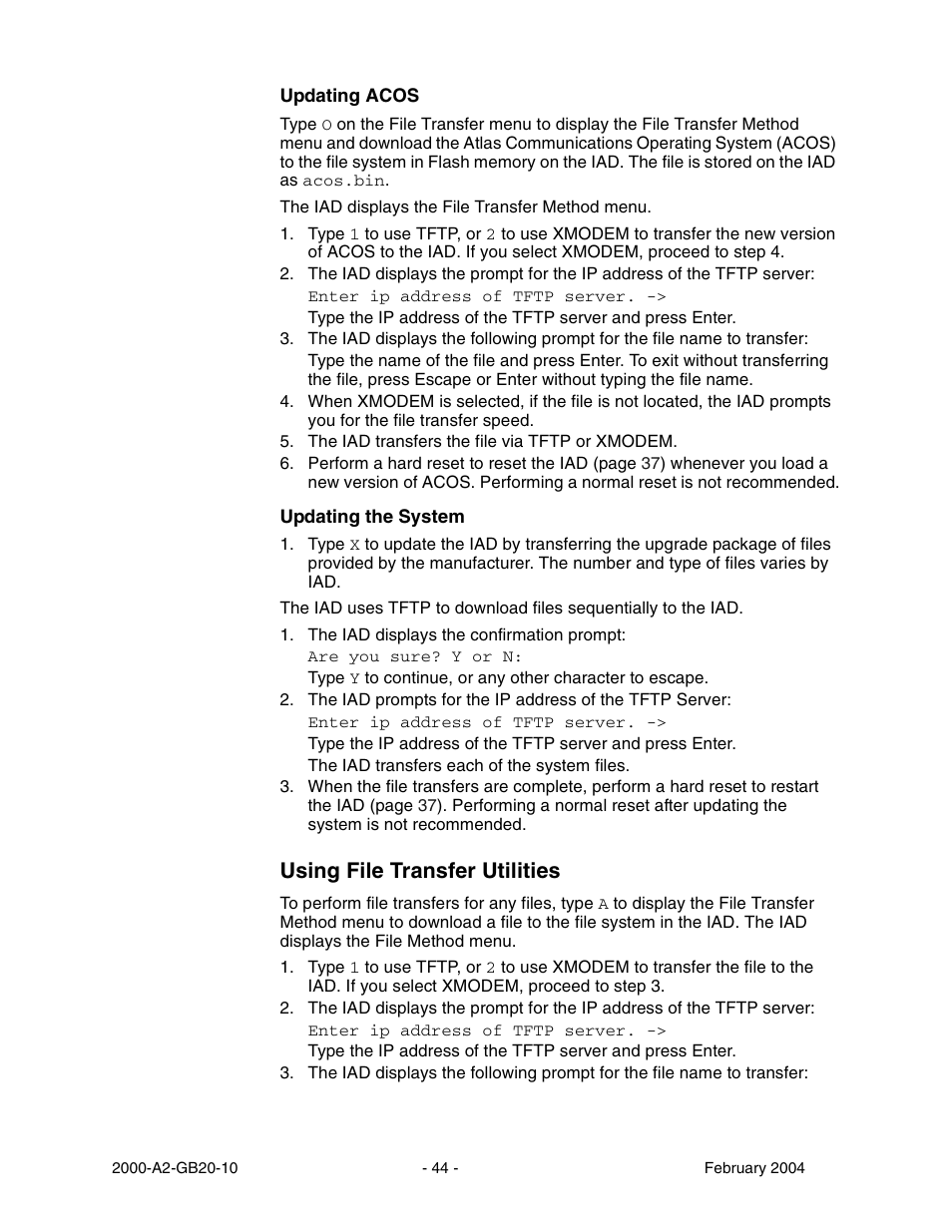 Using file transfer utilities | Paradyne JetFusion Integrated Access Device User Manual | Page 63 / 297