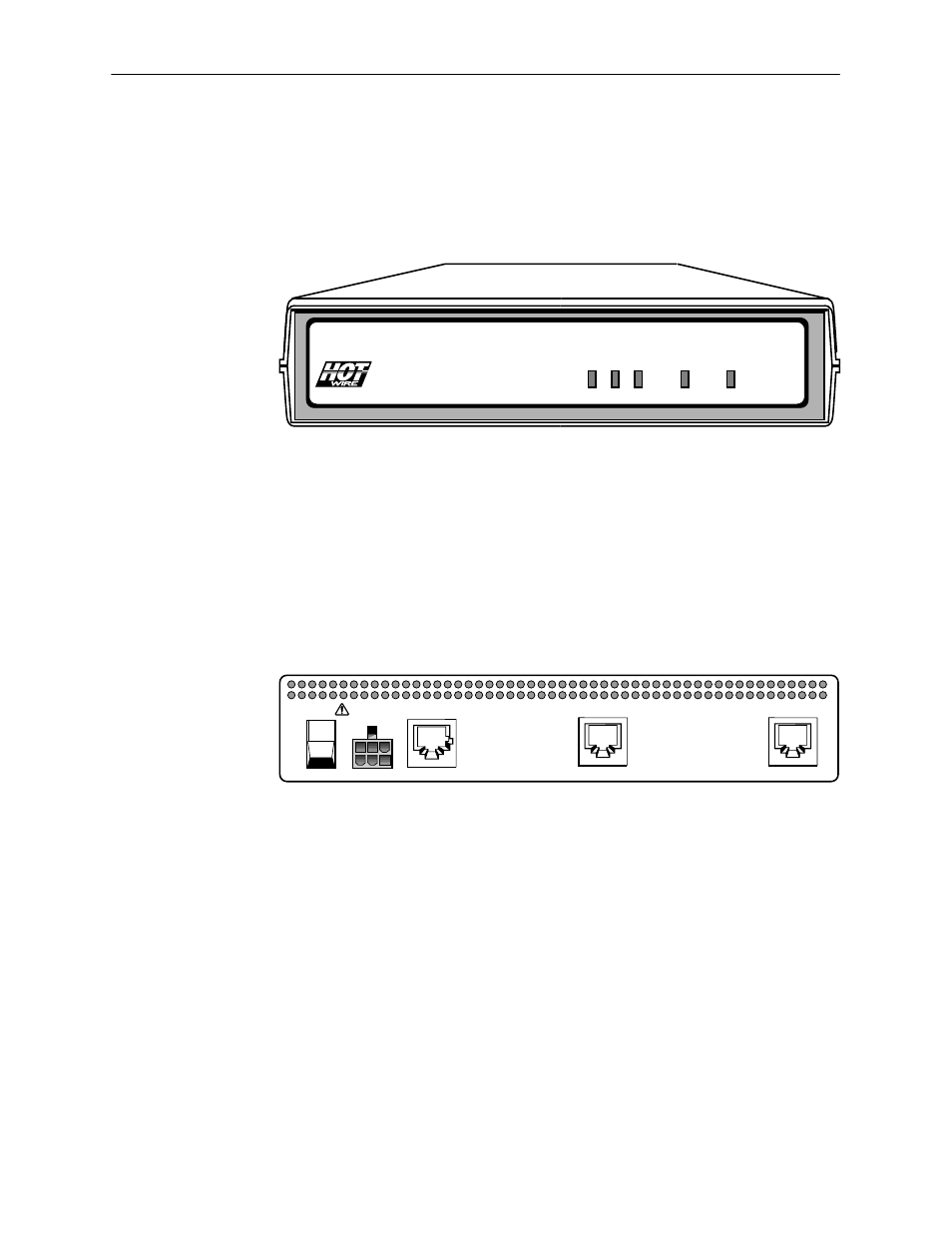 Front panel led status indicators, Rear panel interface connections | Paradyne HOTWIREt 7984 User Manual | Page 14 / 122