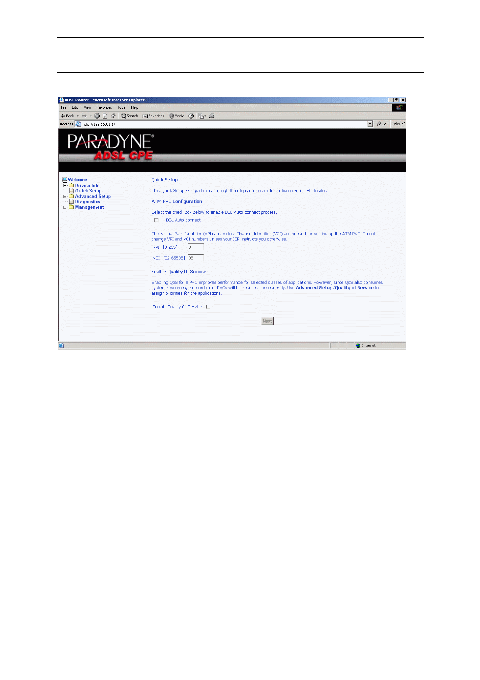 Setting a pvc without auto detecting | Paradyne 6211-I1 User Manual | Page 32 / 47