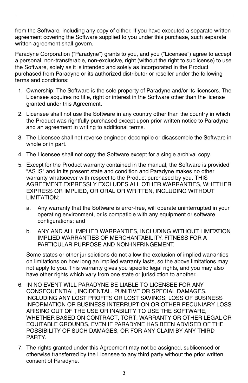 Paradyne ENE2020-P User Manual | Page 2 / 16