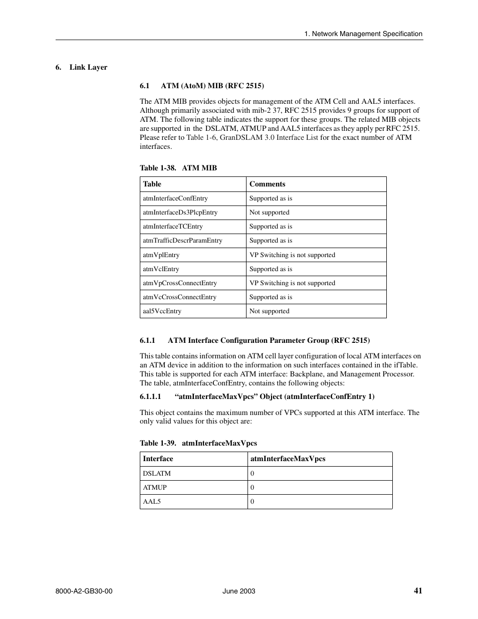 Link layer | Paradyne Hotwire 8620 User Manual | Page 47 / 108