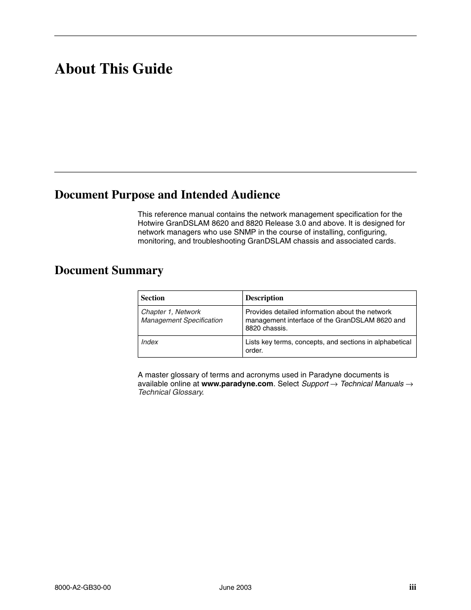 About this guide, Document purpose and intended audience, Document summary | Paradyne Hotwire 8620 User Manual | Page 5 / 108