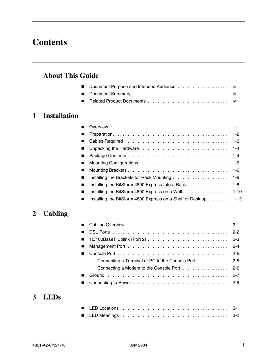 Paradyne BitStorm 4800 Express User Manual | Page 7 / 52