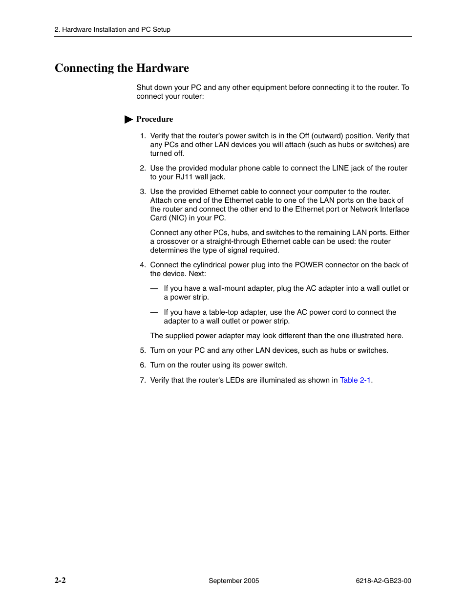 Connecting the hardware | Paradyne 6218-I1 User Manual | Page 18 / 92