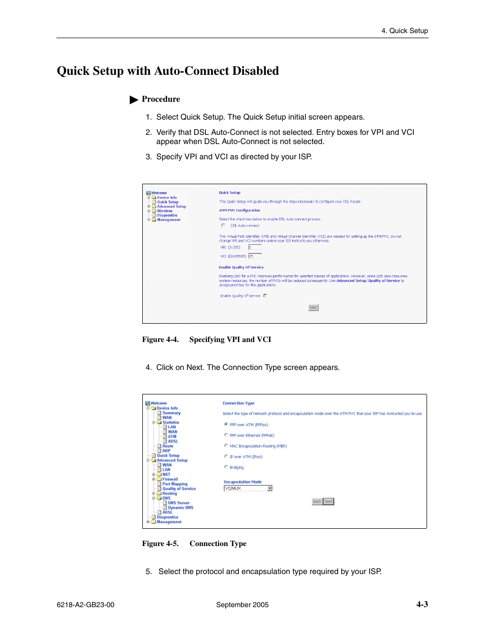 Quick setup with auto-connect disabled | Paradyne 6218-I1 User Manual | Page 37 / 92