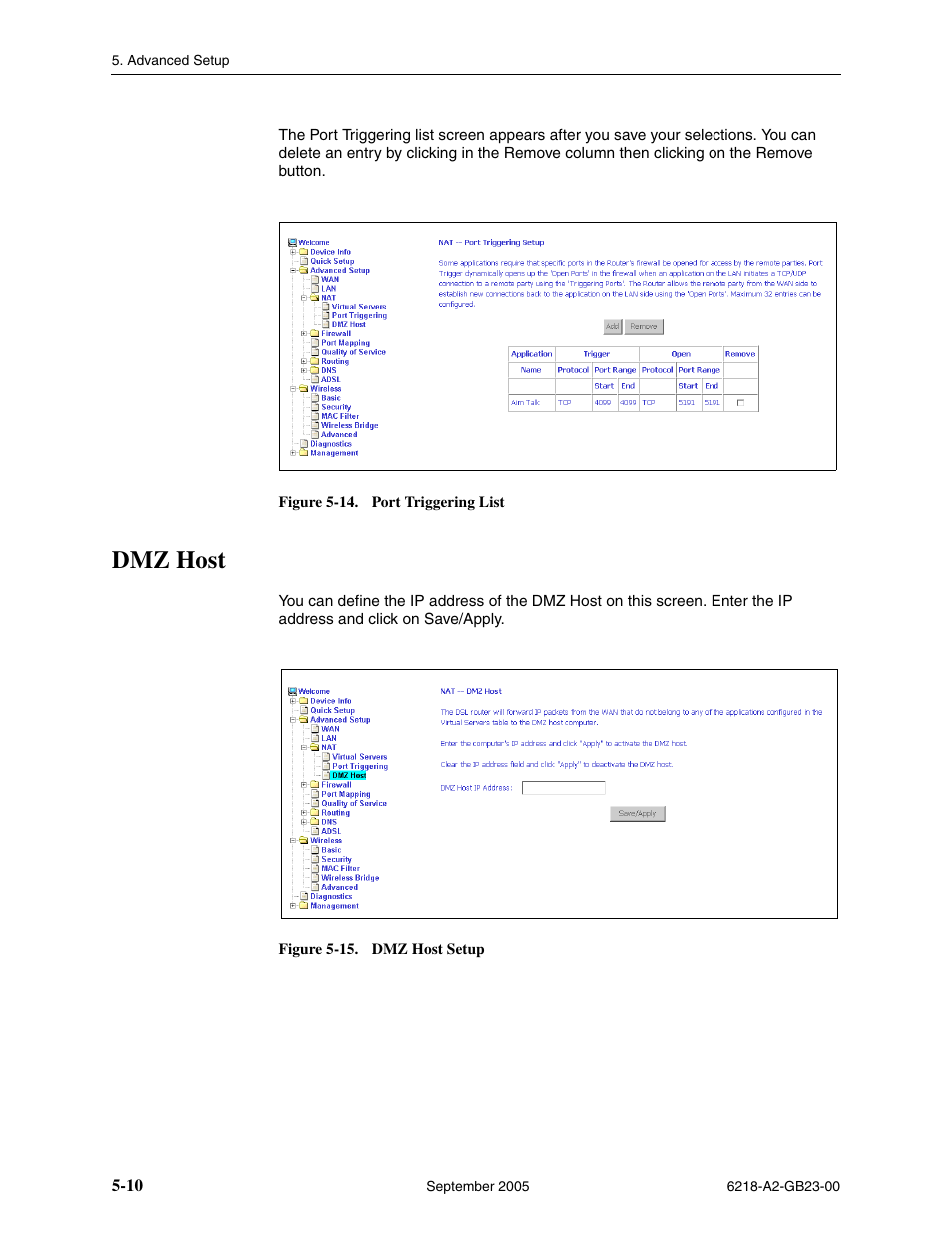 Dmz host | Paradyne 6218-I1 User Manual | Page 50 / 92