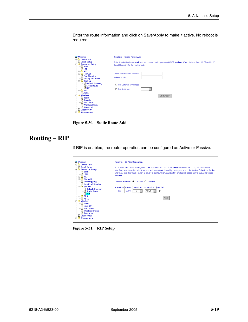 Routing - rip, Routing – rip | Paradyne 6218-I1 User Manual | Page 59 / 92