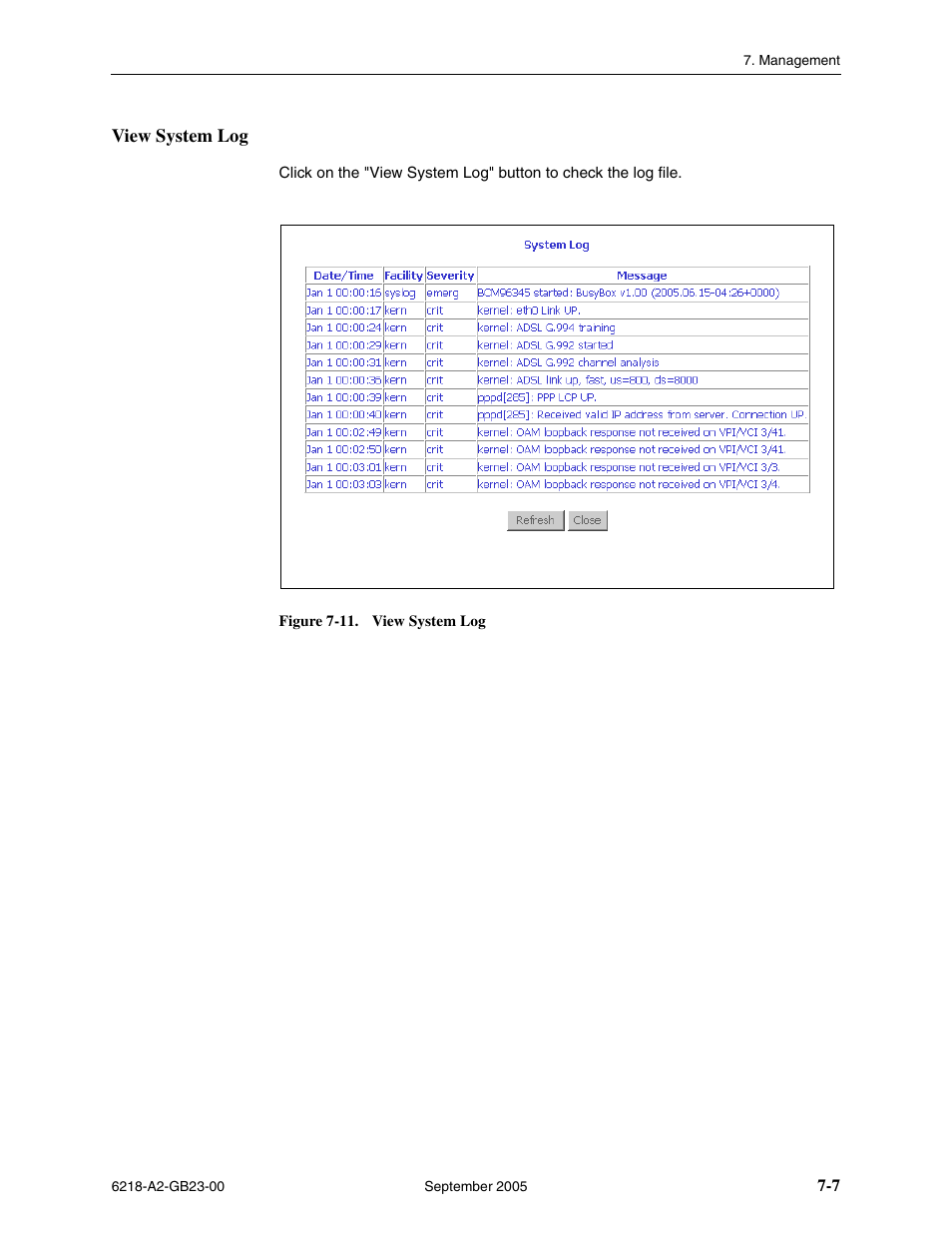 View system log | Paradyne 6218-I1 User Manual | Page 79 / 92