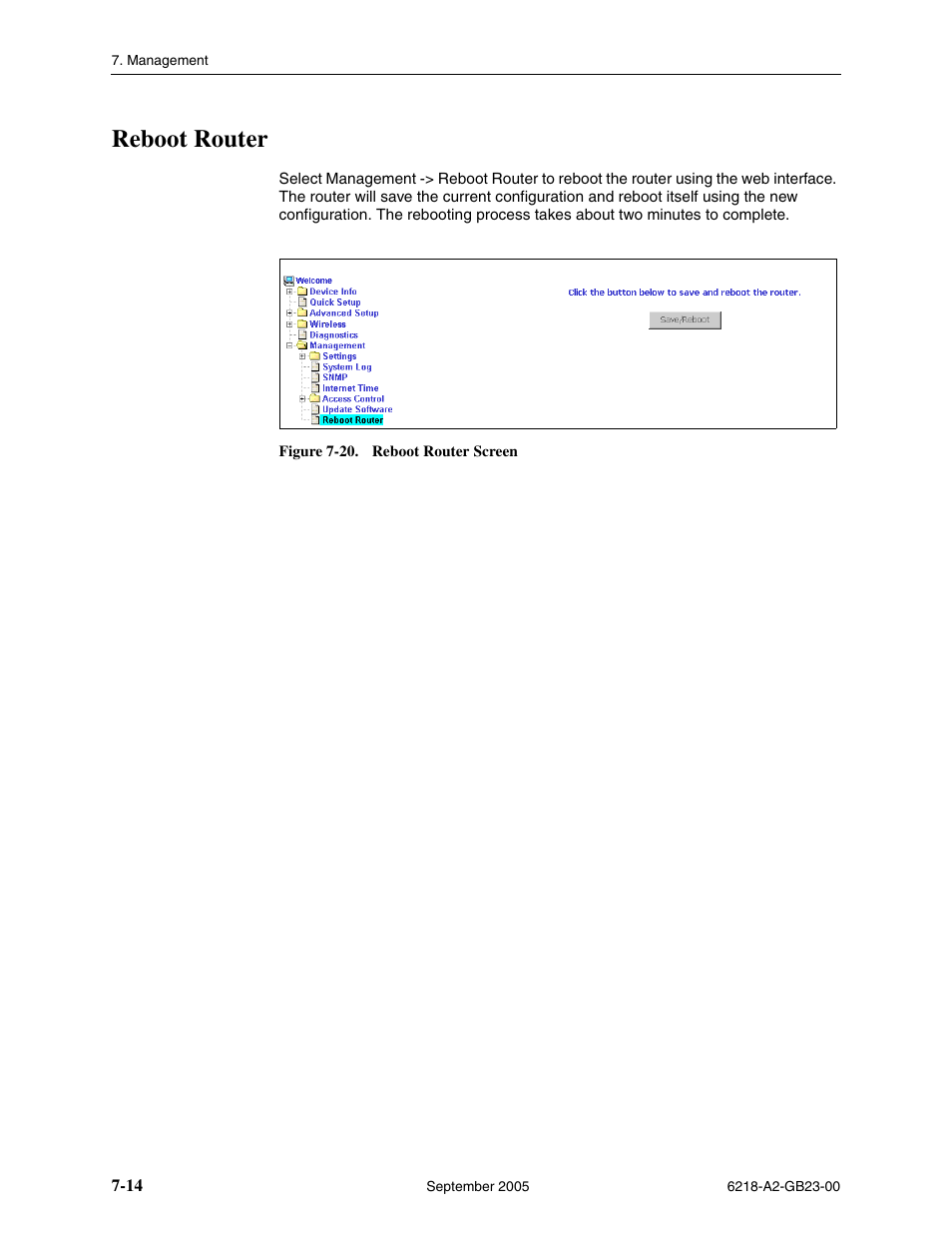 Reboot router | Paradyne 6218-I1 User Manual | Page 86 / 92