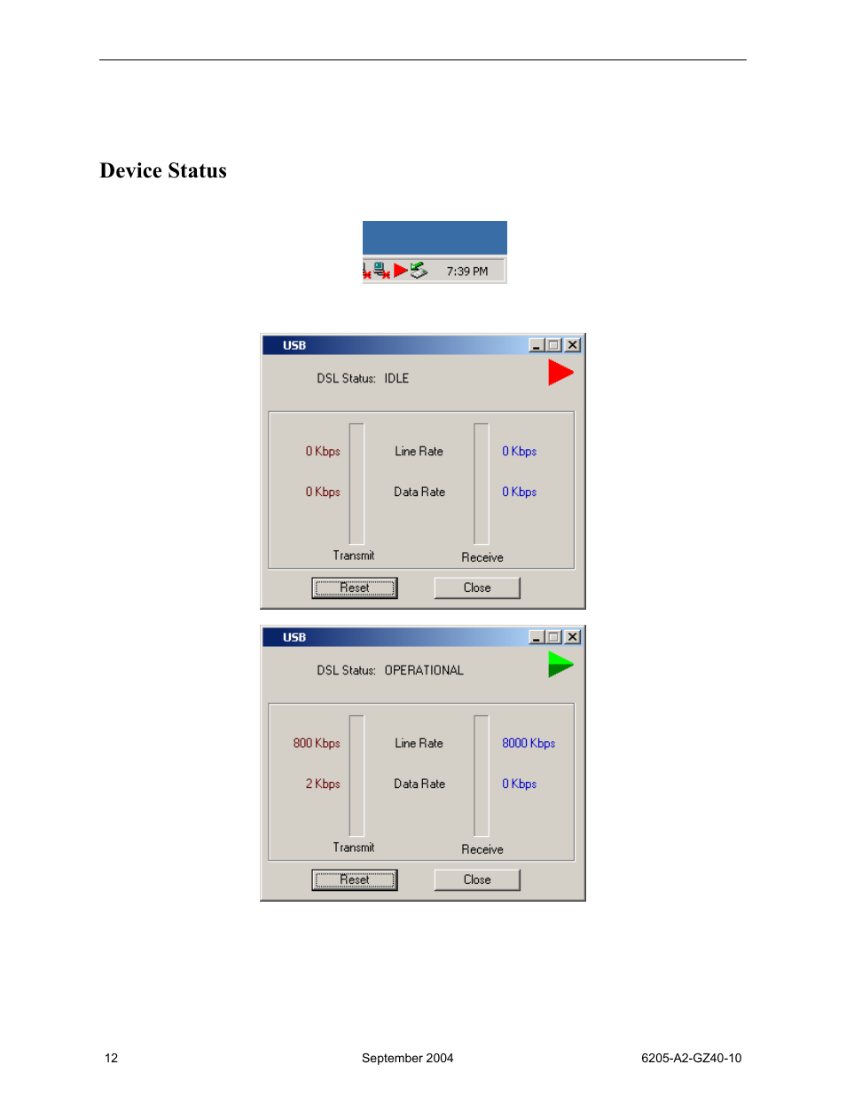 Device status | Paradyne 6205 User Manual | Page 12 / 15