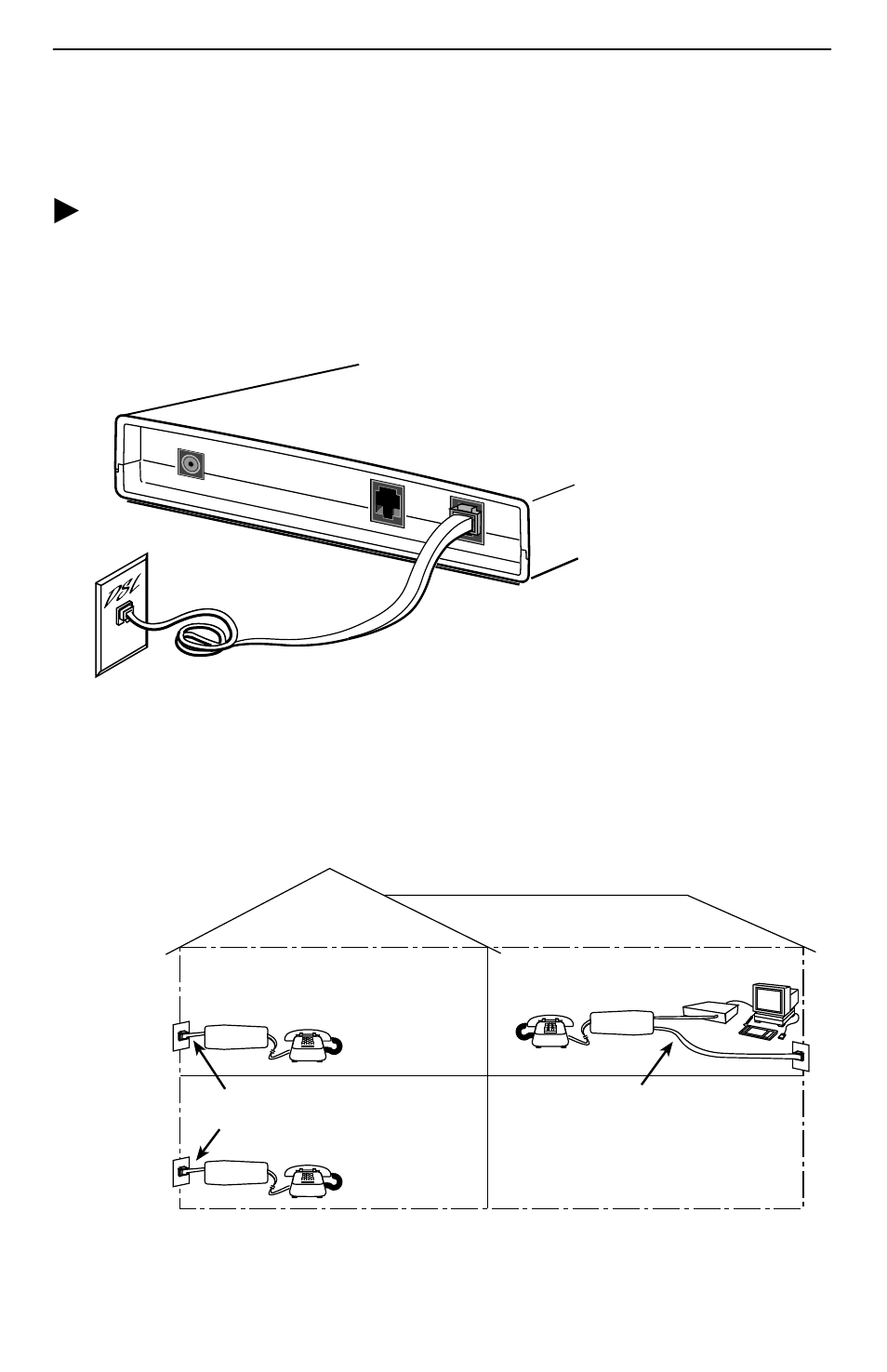 Installing the hotwire 5446 rtu, Procedure, Dsl jack | Distributed pots splitter line from rj11 wall jack | Paradyne Hotwire 5446 User Manual | Page 8 / 23