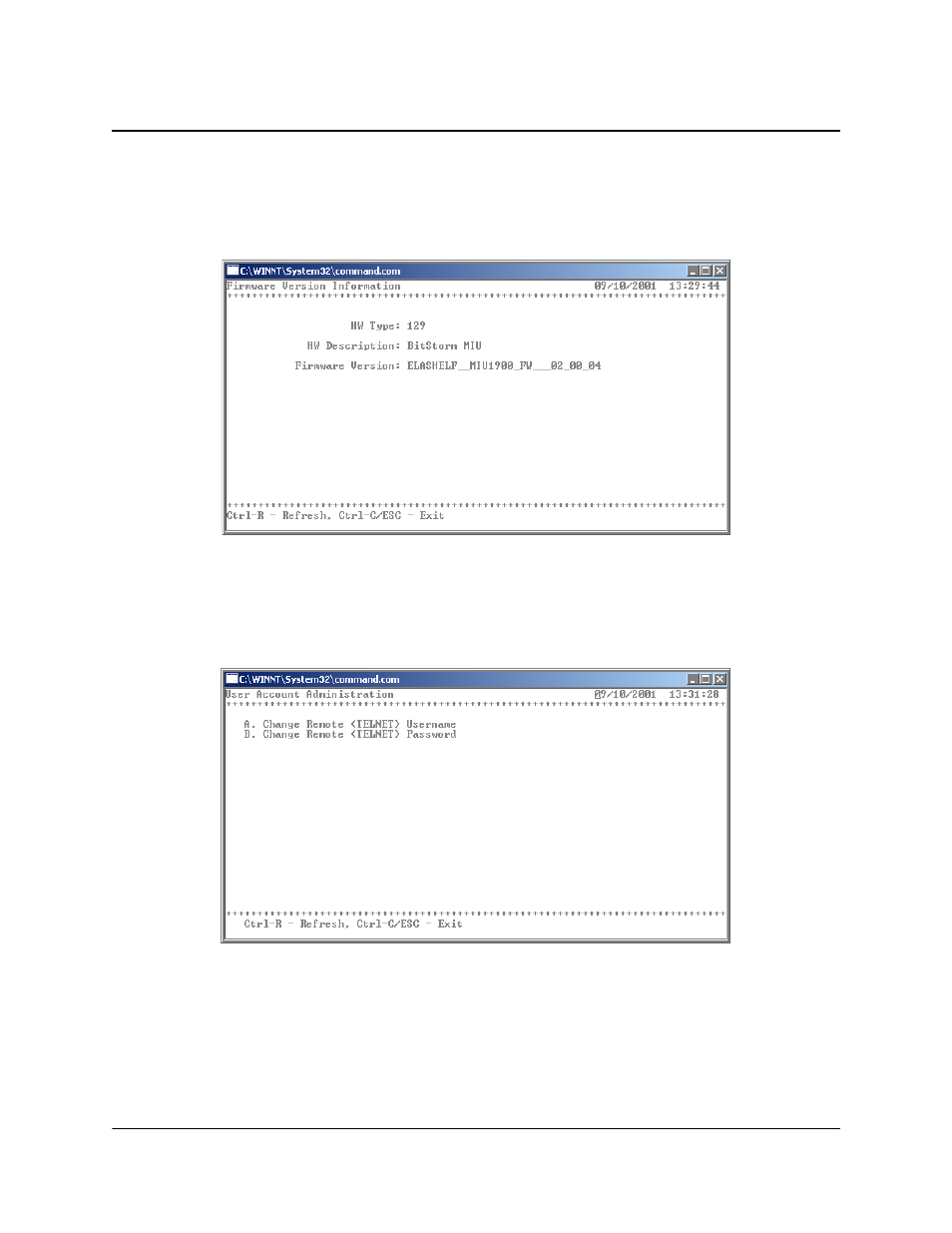 Firmware version information, User account administration | Paradyne BitStorm IP DSLAM 1900 User Manual | Page 158 / 160