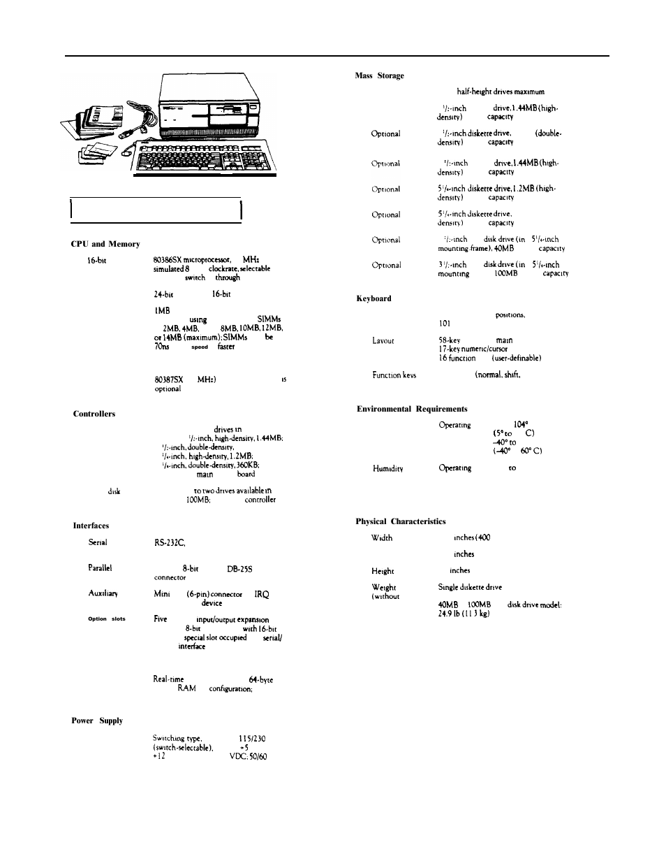 Pengo Computer Accessories EQUITY SERIES COMPUTER 386SX User Manual | 9 pages