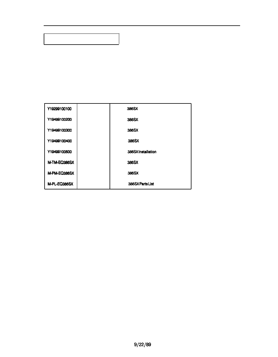 Information reference list, Related documentation, Equity 386sx | Engineering change notices, Product support bulletins, Technical information bulletins, Equity series computers eq386sx-9 | Pengo Computer Accessories EQUITY SERIES COMPUTER 386SX User Manual | Page 9 / 9