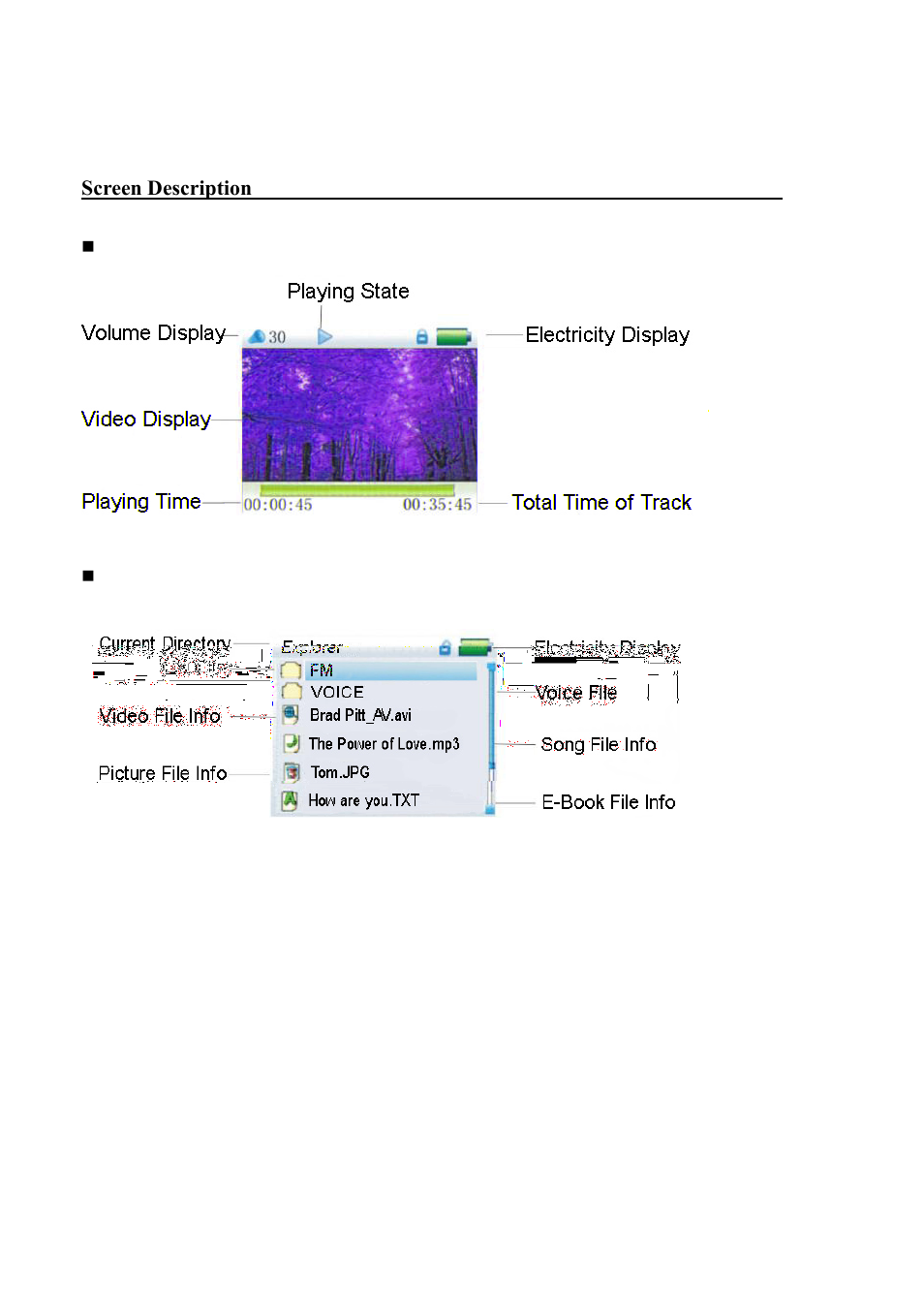 Screen description | Pengo Computer Accessories 06201 User Manual | Page 7 / 24