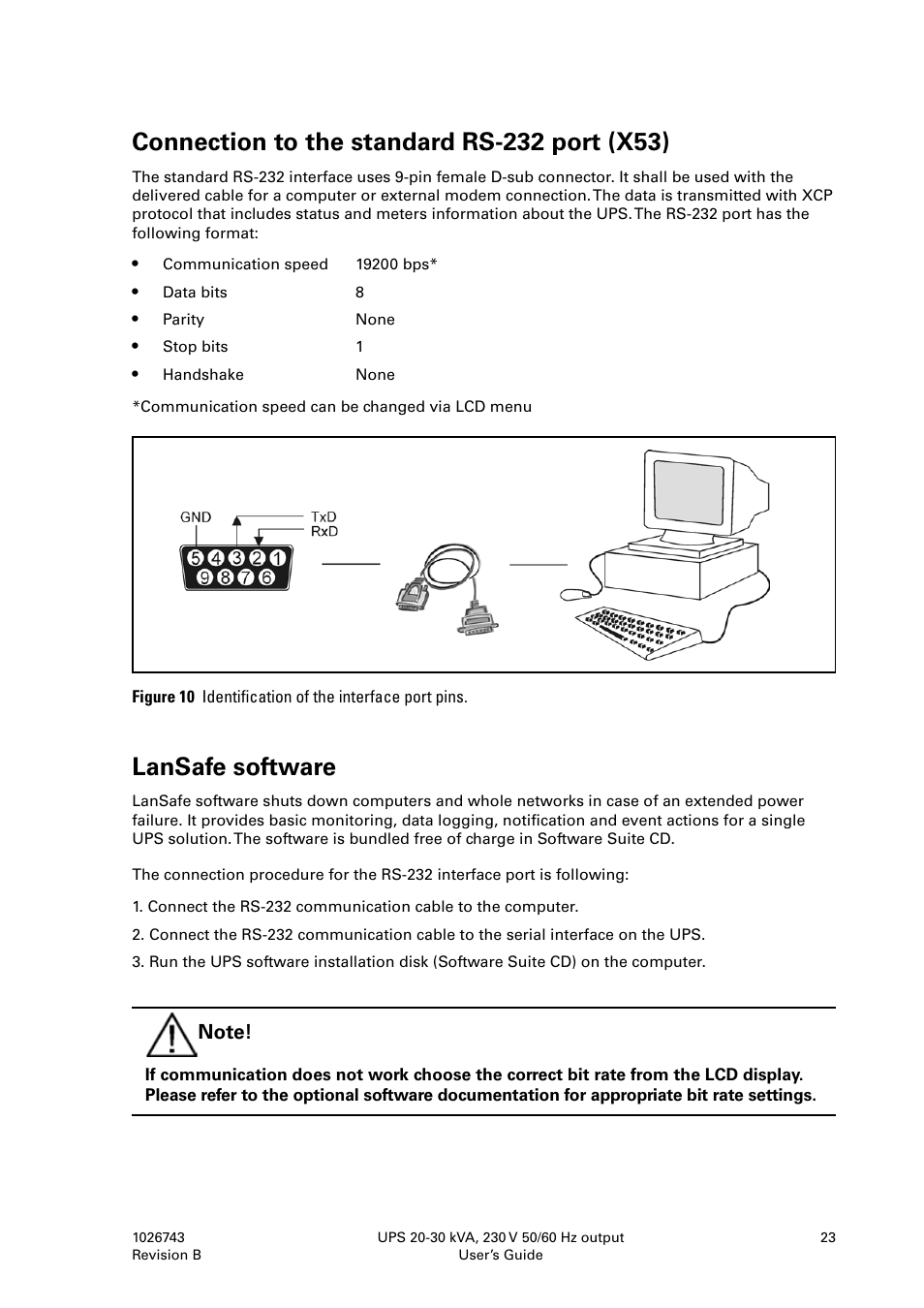 Lansafe software | Powerware 9155 UPS20-30kVA User Manual | Page 23 / 52