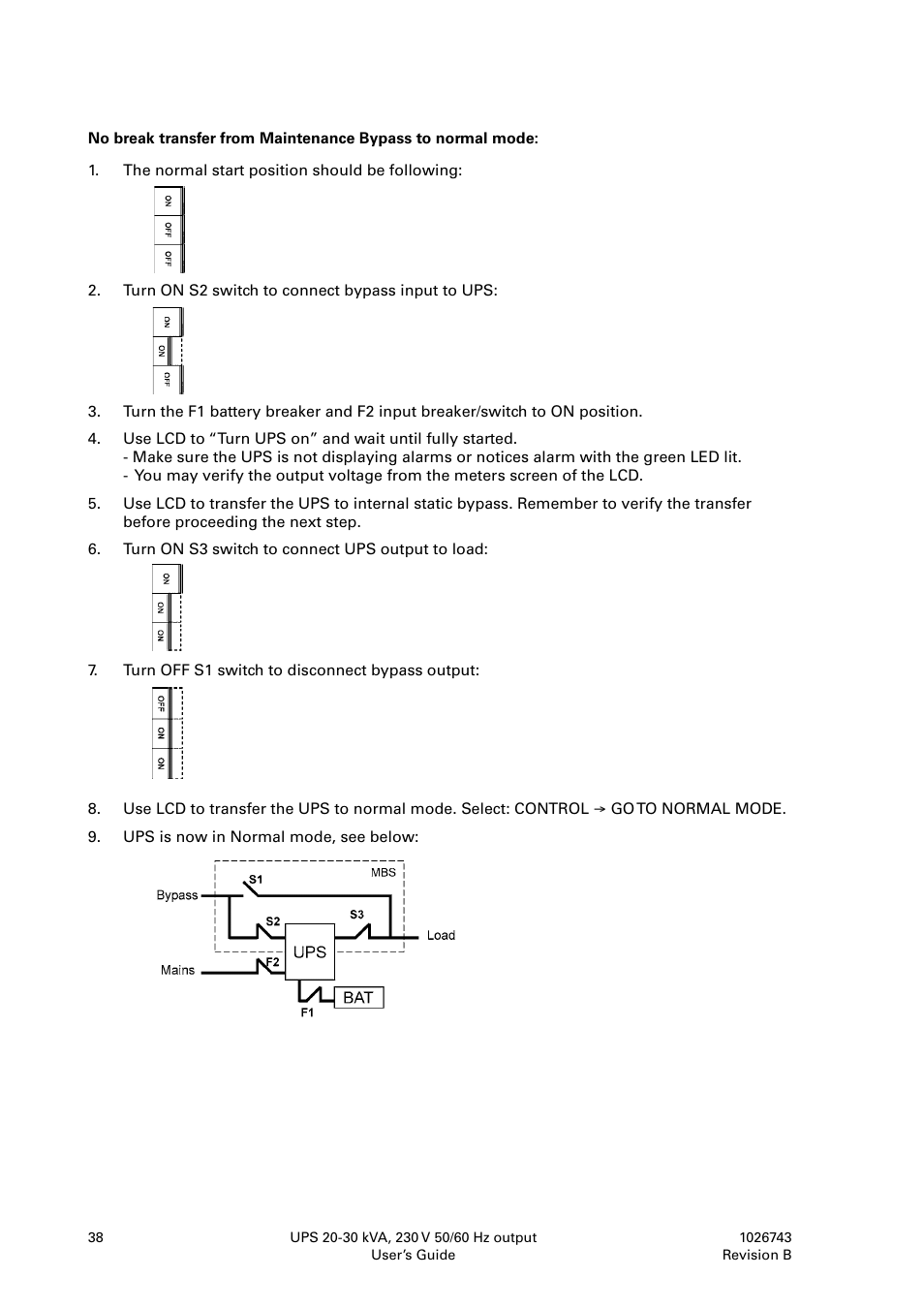 Powerware 9155 UPS20-30kVA User Manual | Page 38 / 52