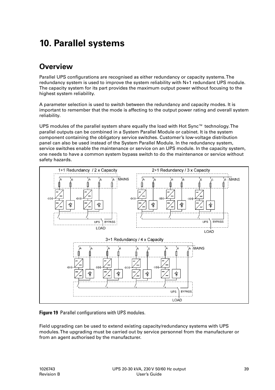 Parallel systems, Overview | Powerware 9155 UPS20-30kVA User Manual | Page 39 / 52