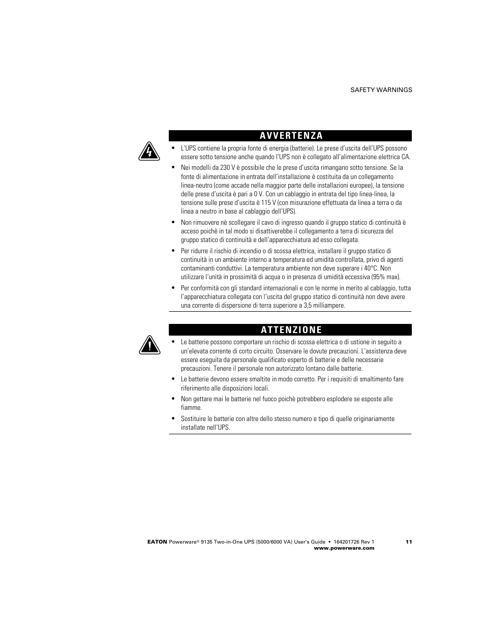 Powerware 9135 Two-in-One UPS 5000/6000 VA User Manual | Page 17 / 82