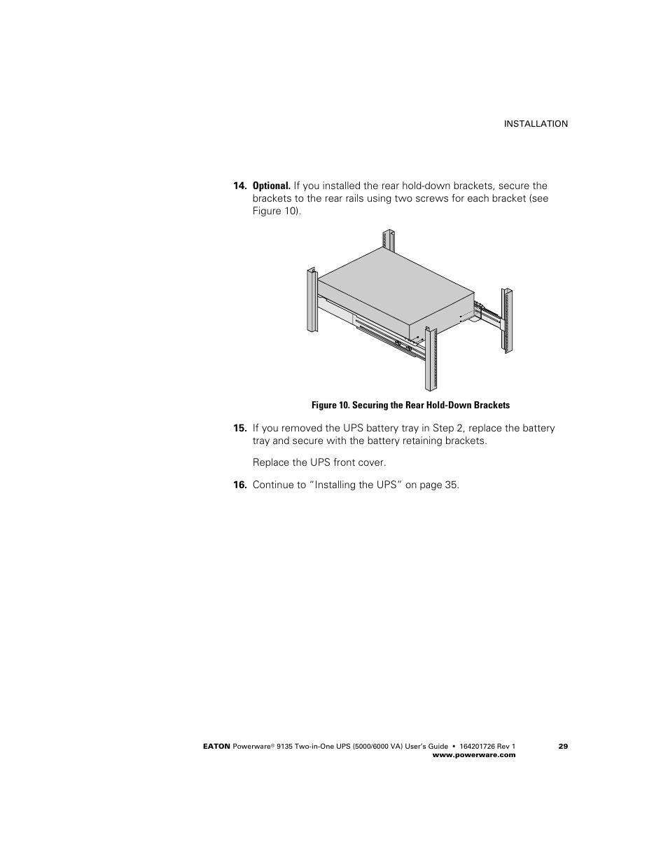Powerware 9135 Two-in-One UPS 5000/6000 VA User Manual | Page 35 / 82