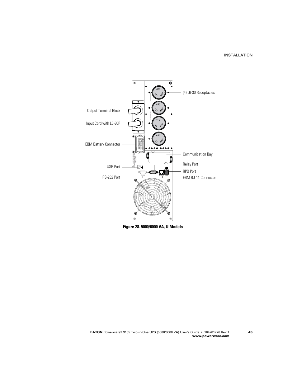 Installation | Powerware 9135 Two-in-One UPS 5000/6000 VA User Manual | Page 51 / 82