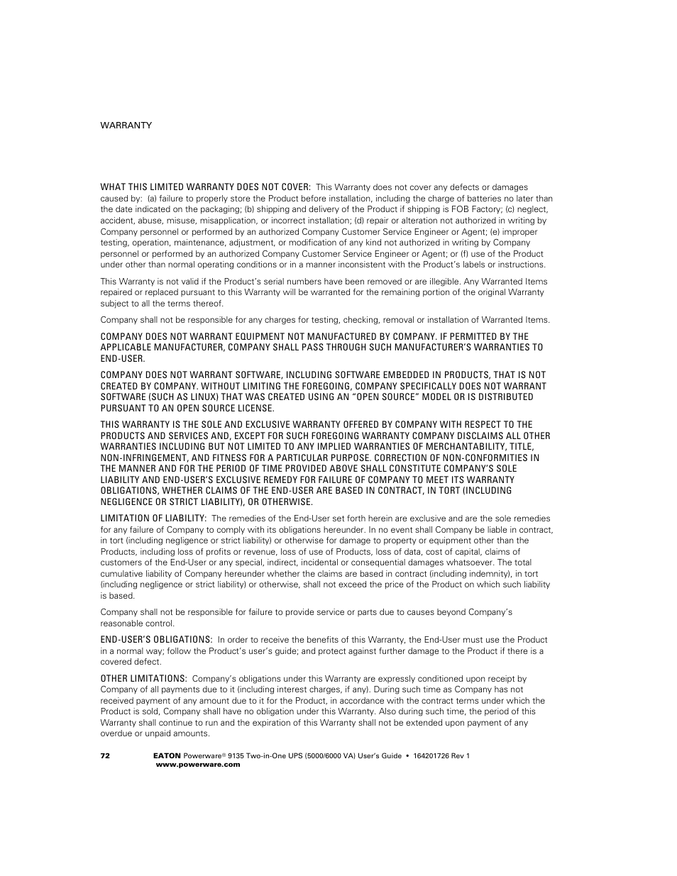 Powerware 9135 Two-in-One UPS 5000/6000 VA User Manual | Page 78 / 82