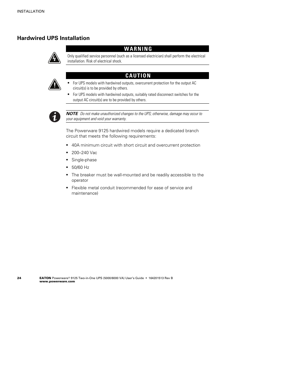 Powerware 9125 Two-in-One UPS 6000 VA User Manual | Page 30 / 66