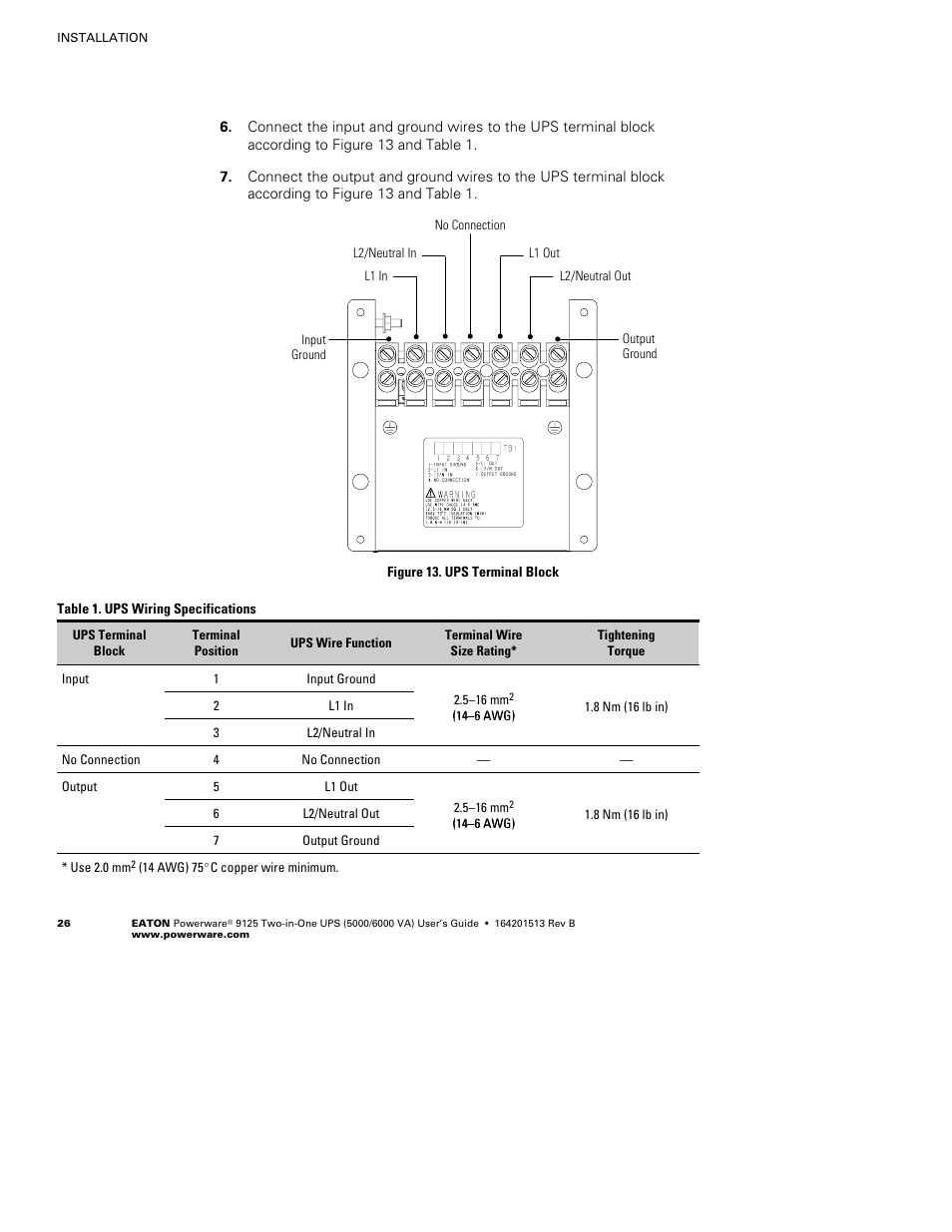 Powerware 9125 Two-in-One UPS 6000 VA User Manual | Page 32 / 66